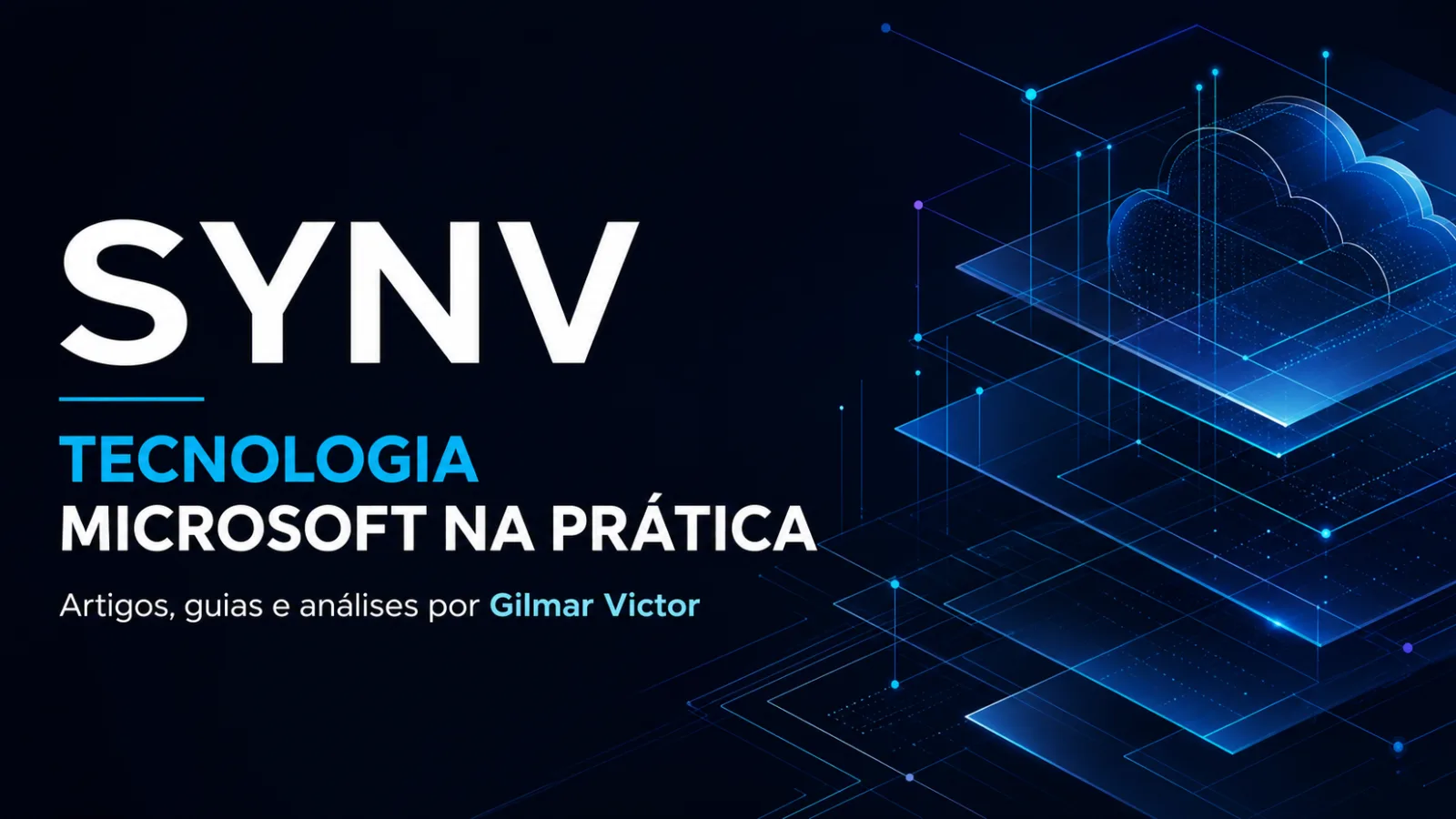 Identidade editorial da SYNV, projeto independente de conte&uacute;do t&eacute;cnico